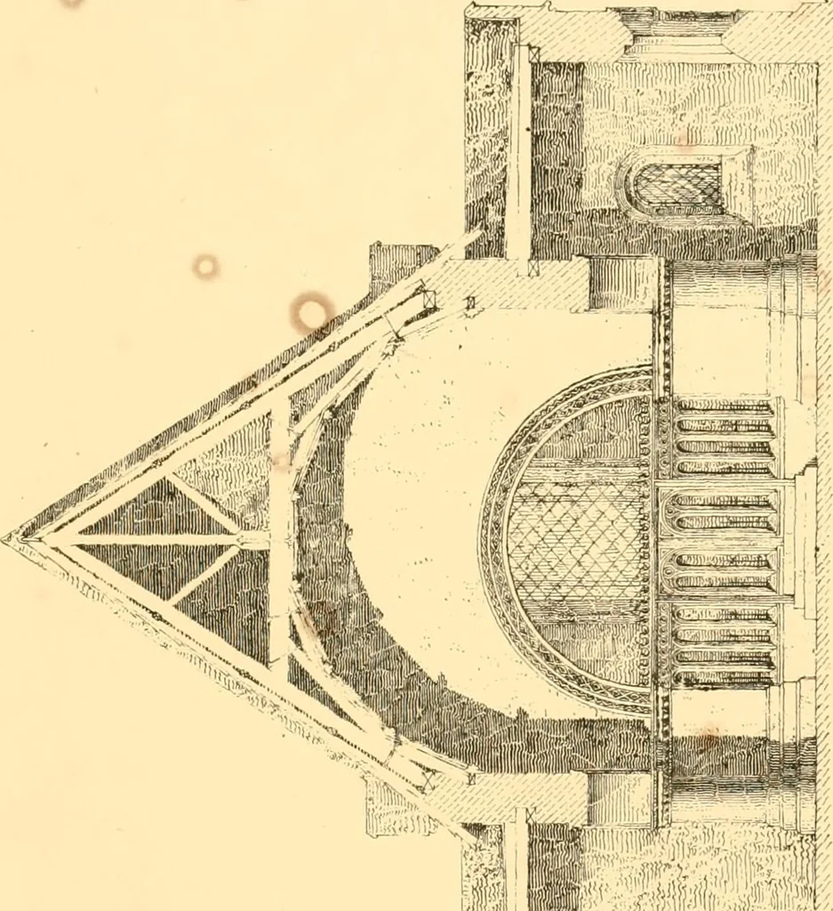 An illustration from Village architecture, being a series of picturesque designs for the inn, the schoolhouse, almshouses, markethouse, shambles, workhouse, parsonage, townhall, and church: forming a sequel to a work on rural architectue, 1837, leaf 108