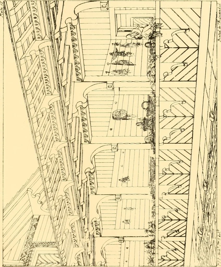 An illustration from Village architecture, being a series of picturesque designs for the inn, the schoolhouse, almshouses, markethouse, shambles, workhouse, parsonage, townhall, and church: forming a sequel to a work on rural architectue, 1837, leaf 50