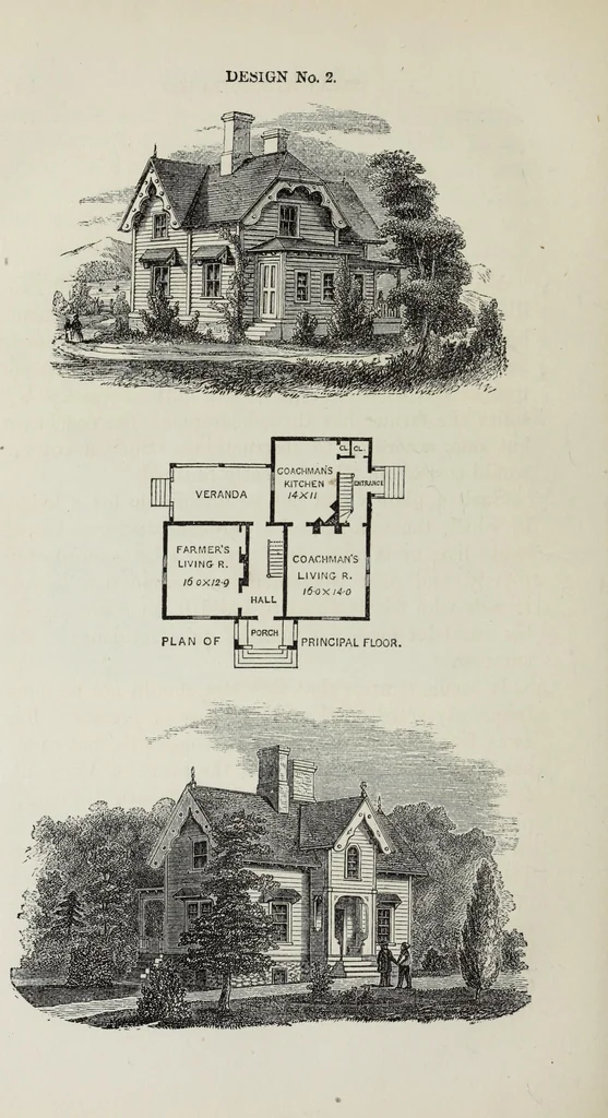 An illustration from Villas and cottages, 1874, leaf 135