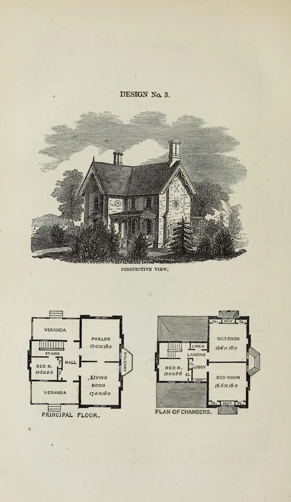 An illustration from Villas and cottages, 1874, leaf 139