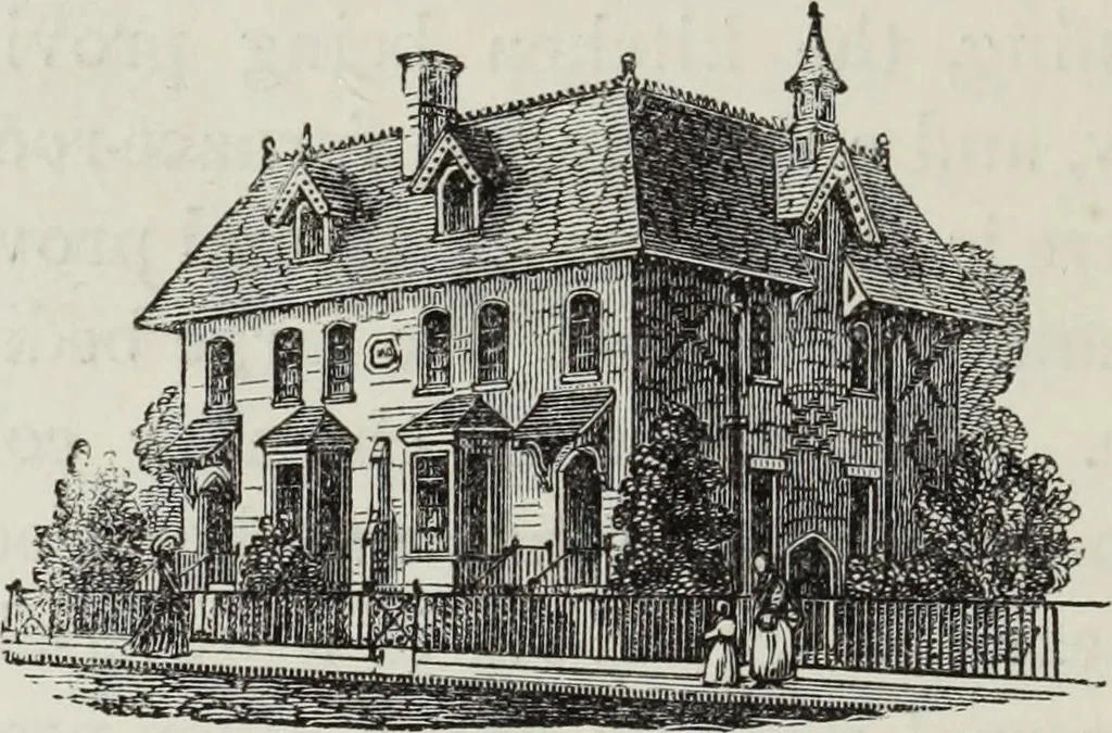 An illustration from Villas and cottages, 1874, leaf 155