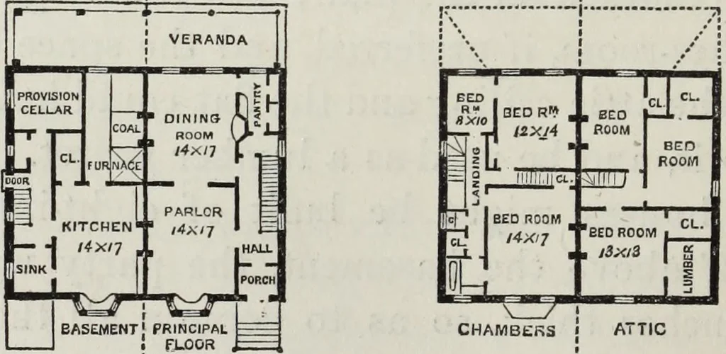 An illustration from Villas and cottages, 1874, leaf 155