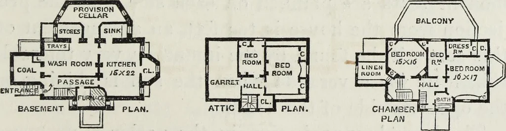 An illustration from Villas and cottages, 1874, leaf 158