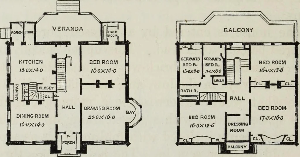 An illustration from Villas and cottages, 1874, leaf 185