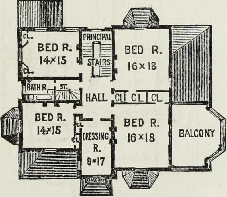 An illustration from Villas and cottages, 1874, leaf 192