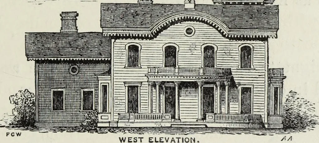 An illustration from Villas and cottages, 1874, leaf 200