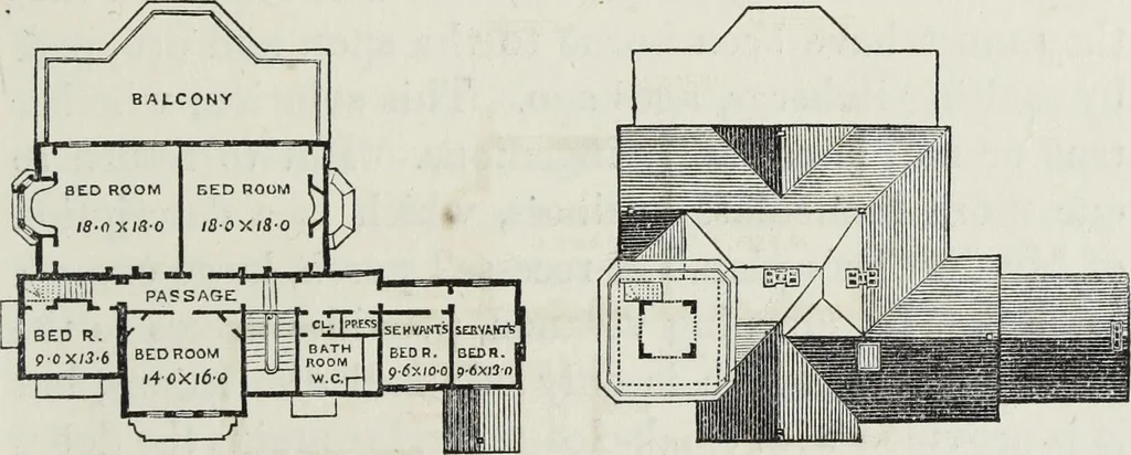An illustration from Villas and cottages, 1874, leaf 210