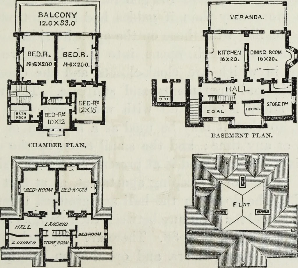 An illustration from Villas and cottages, 1874, leaf 216
