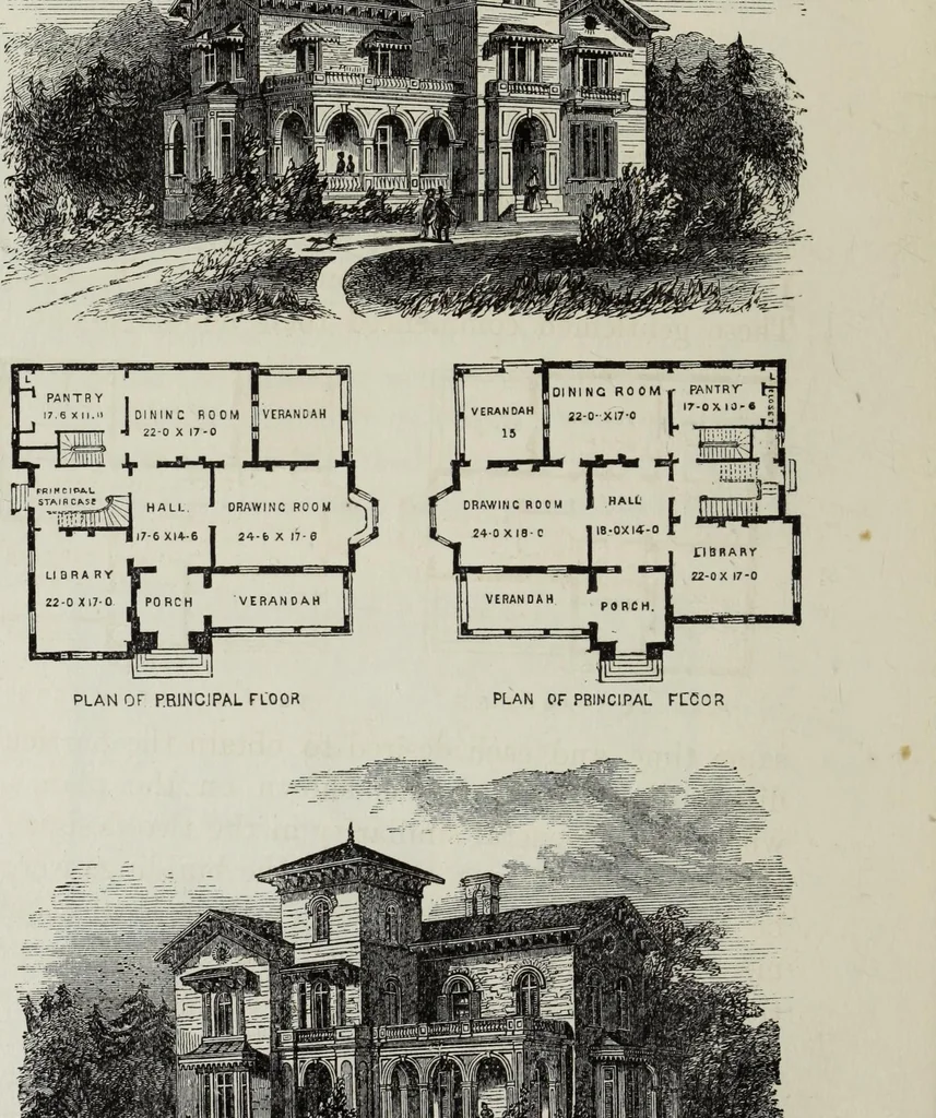 An illustration from Villas and cottages, 1874, leaf 237