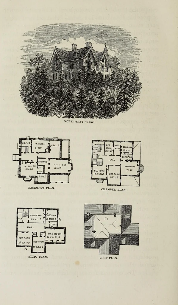 An illustration from Villas and cottages, 1874, leaf 271