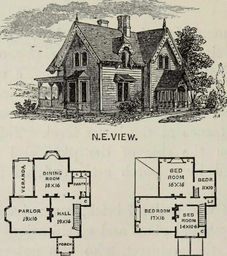 An illustration from Villas and cottages, 1874, leaf 273