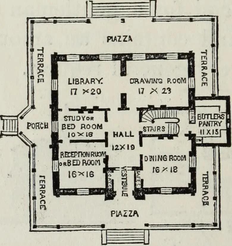 An illustration from Villas and cottages, 1874, leaf 301