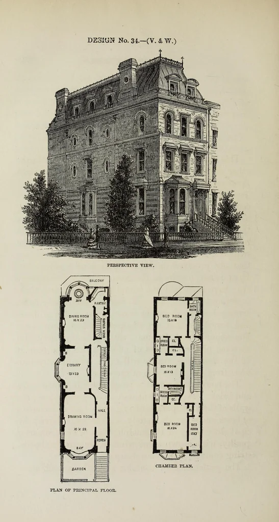 An illustration from Villas and cottages, 1874, leaf 327