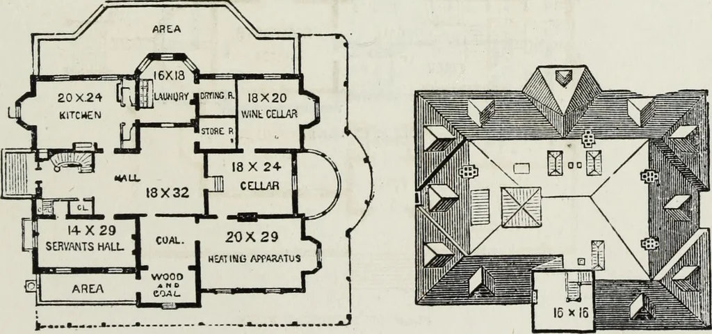 An illustration from Villas and cottages, 1874, leaf 348