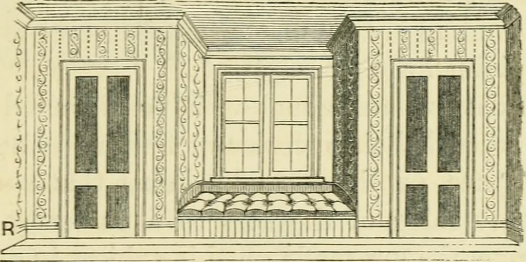 An illustration from Villas and cottages : a series of designs prepared for execution in the United State, 1857, leaf 102