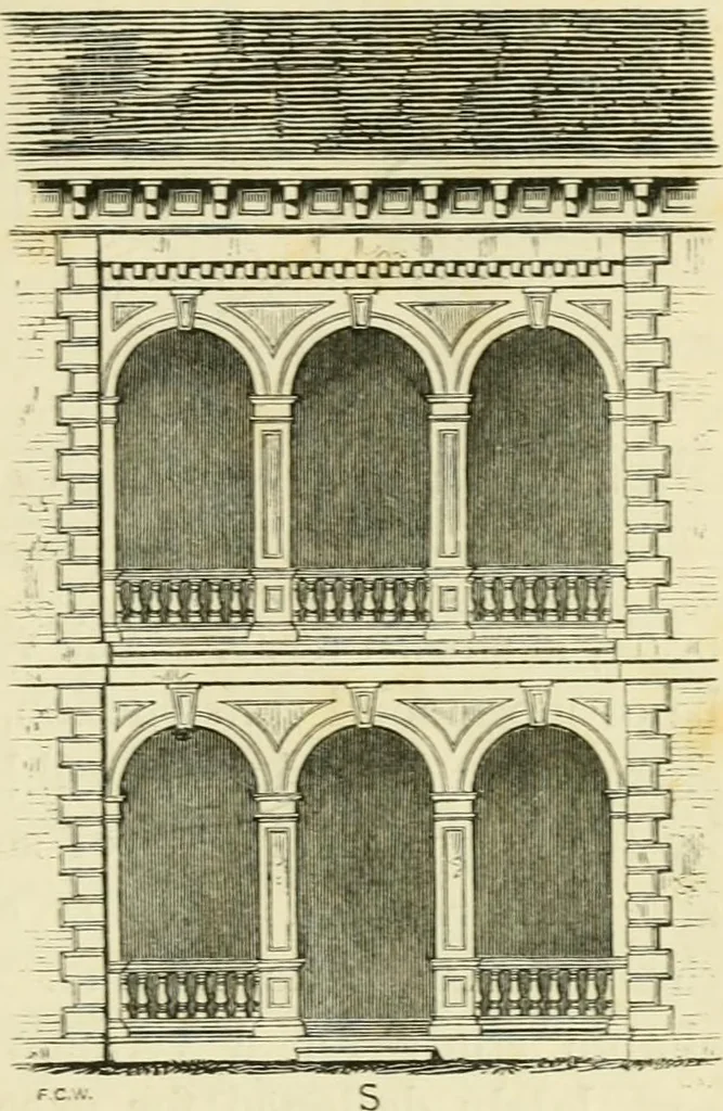 An illustration from Villas and cottages : a series of designs prepared for execution in the United State, 1857, leaf 112