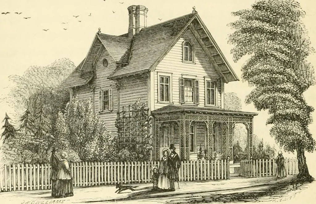An illustration from Villas and cottages : a series of designs prepared for execution in the United State, 1857, leaf 121