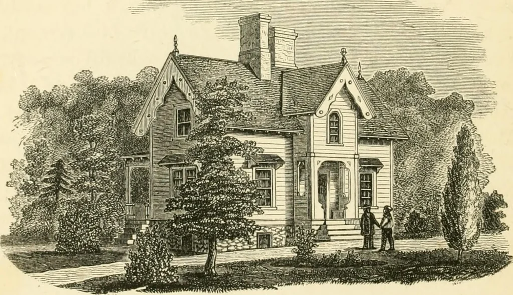 An illustration from Villas and cottages : a series of designs prepared for execution in the United State, 1857, leaf 131