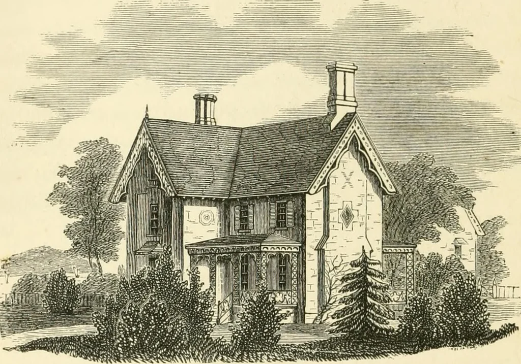 An illustration from Villas and cottages : a series of designs prepared for execution in the United State, 1857, leaf 135