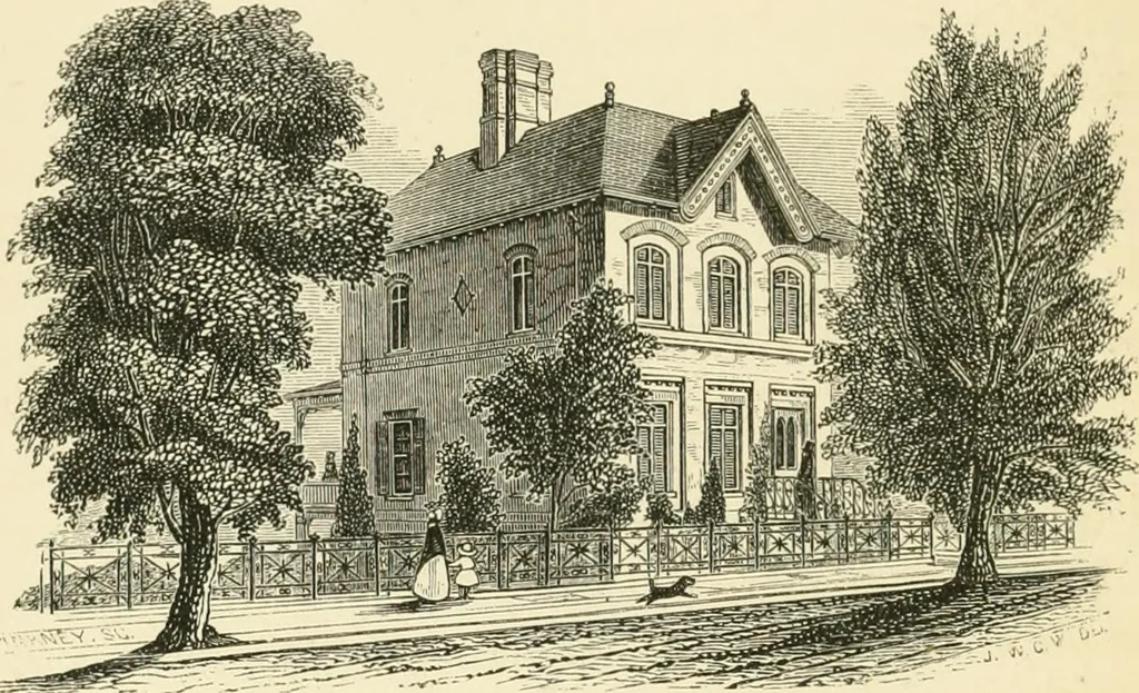 An illustration from Villas and cottages : a series of designs prepared for execution in the United State, 1857, leaf 147