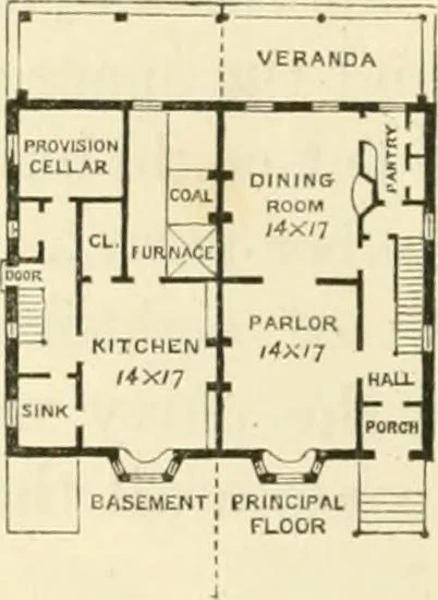 An illustration from Villas and cottages : a series of designs prepared for execution in the United State, 1857, leaf 151