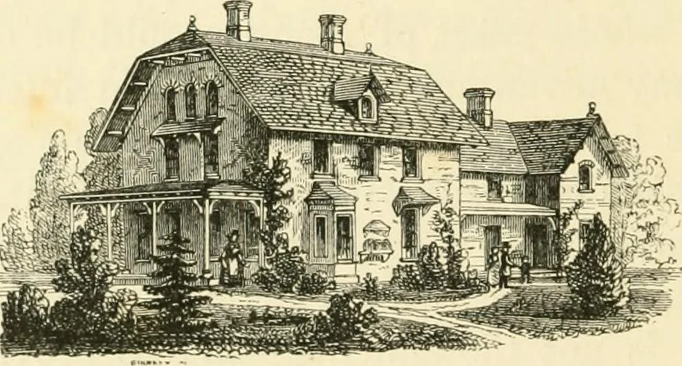 An illustration from Villas and cottages : a series of designs prepared for execution in the United State, 1857, leaf 159