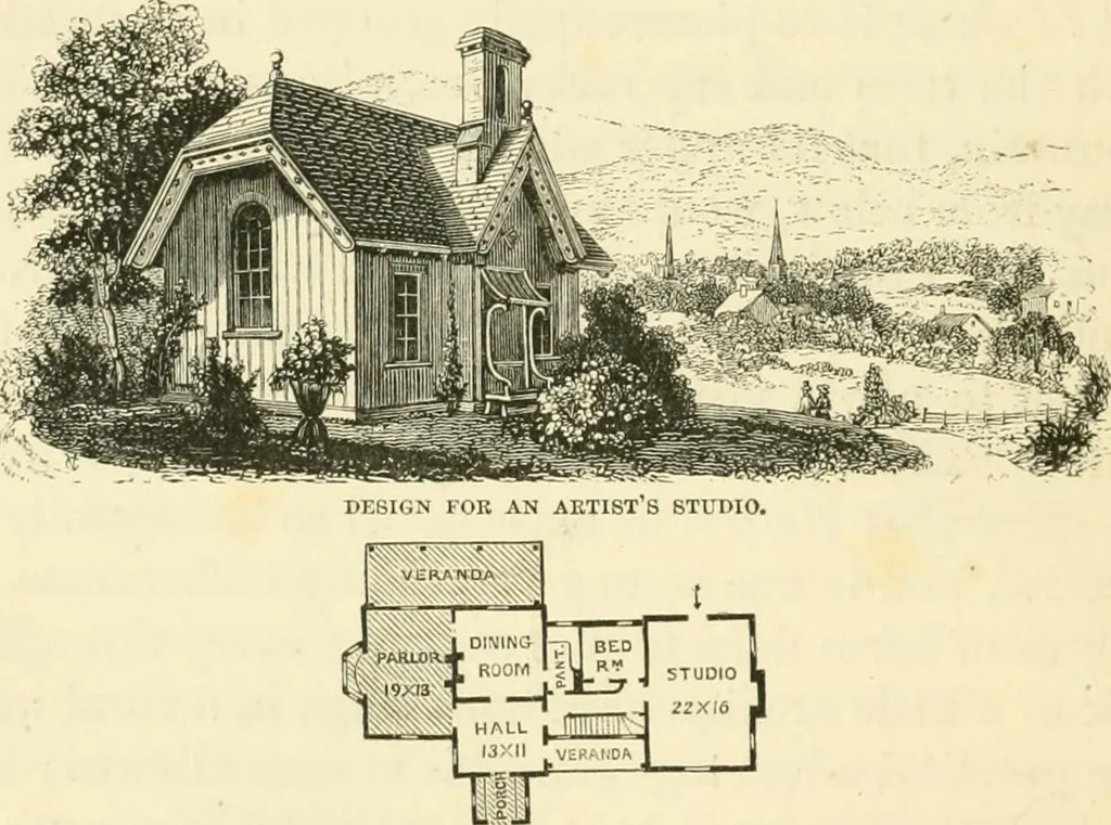 An illustration from Villas and cottages : a series of designs prepared for execution in the United State, 1857, leaf 169