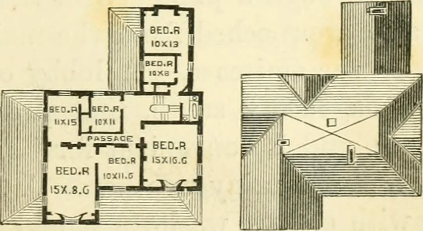 An illustration from Villas and cottages : a series of designs prepared for execution in the United State, 1857, leaf 172