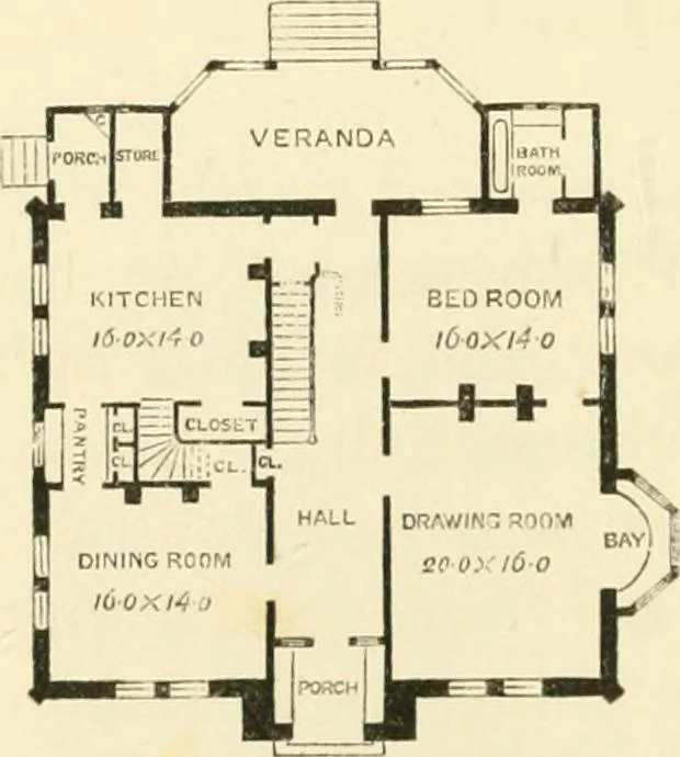 An illustration from Villas and cottages : a series of designs prepared for execution in the United State, 1857, leaf 185