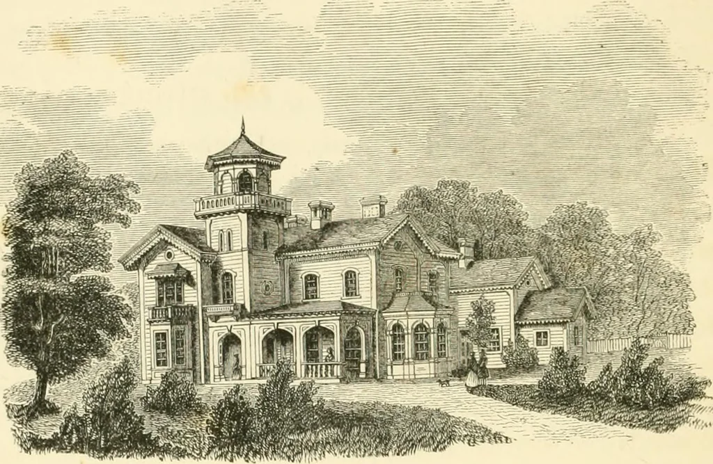 An illustration from Villas and cottages : a series of designs prepared for execution in the United State, 1857, leaf 193