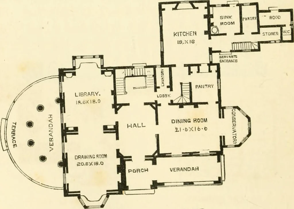 An illustration from Villas and cottages : a series of designs prepared for execution in the United State, 1857, leaf 193