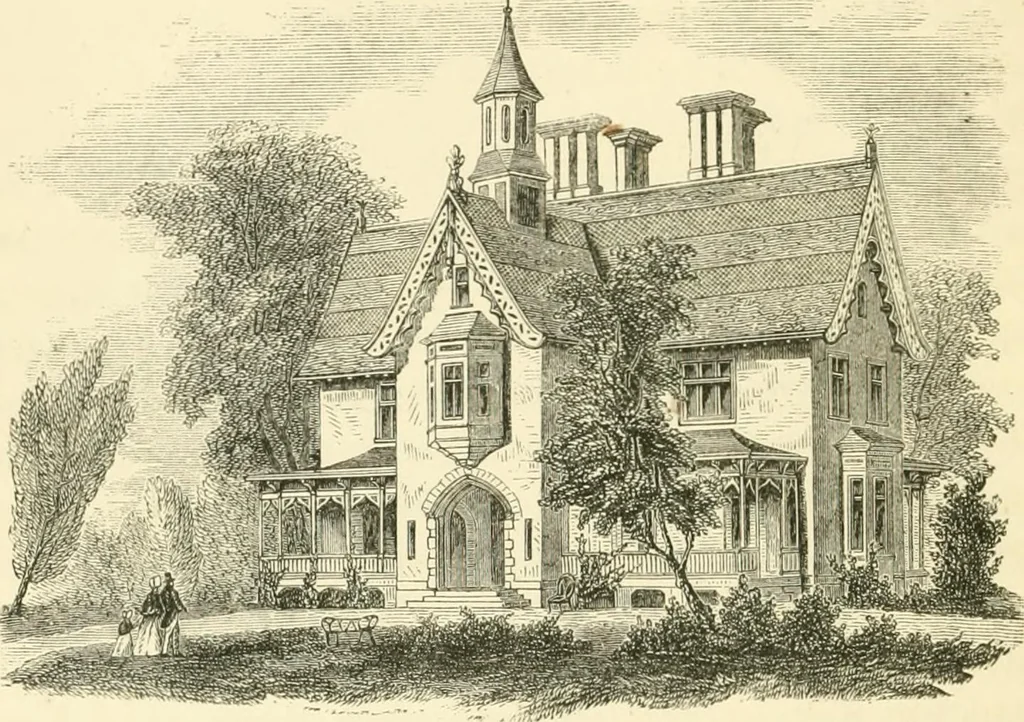 An illustration from Villas and cottages : a series of designs prepared for execution in the United State, 1857, leaf 199