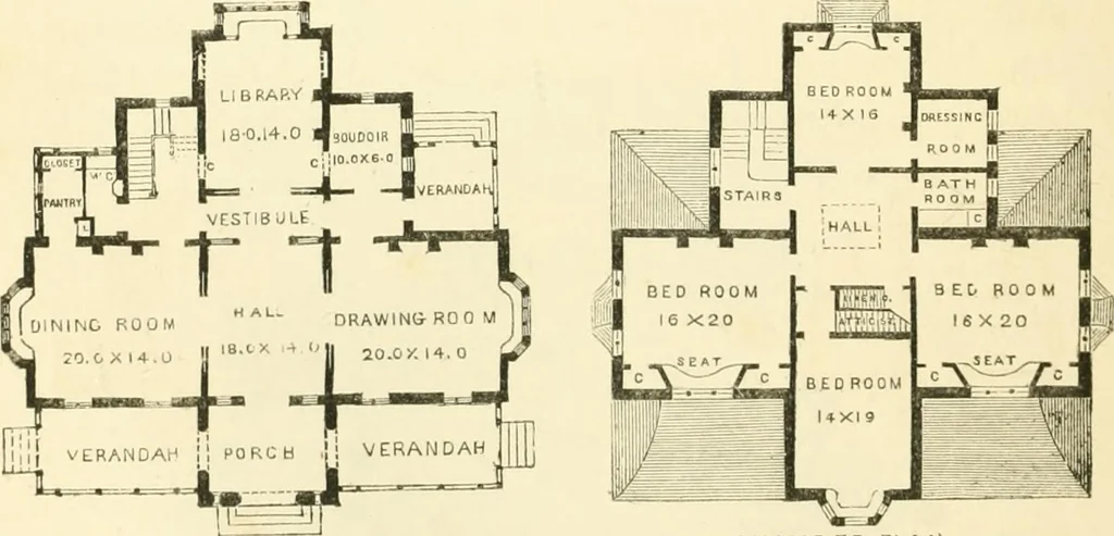 An illustration from Villas and cottages : a series of designs prepared for execution in the United State, 1857, leaf 199