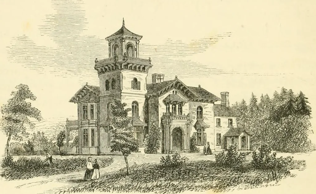 An illustration from Villas and cottages : a series of designs prepared for execution in the United State, 1857, leaf 205
