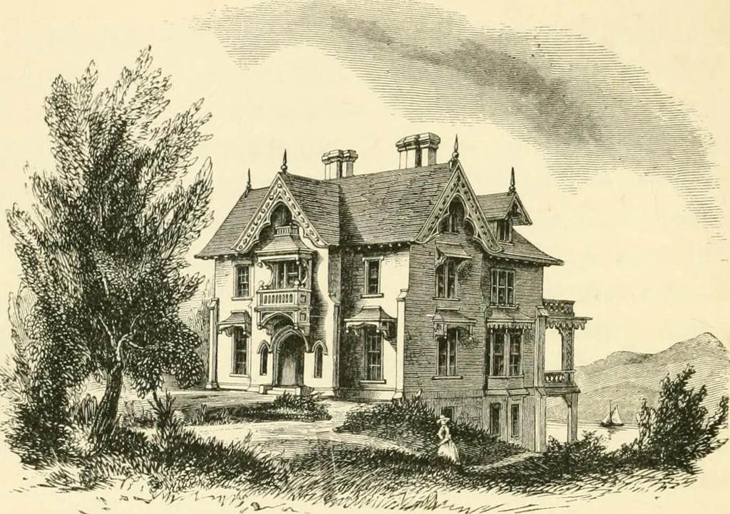 An illustration from Villas and cottages : a series of designs prepared for execution in the United State, 1857, leaf 211