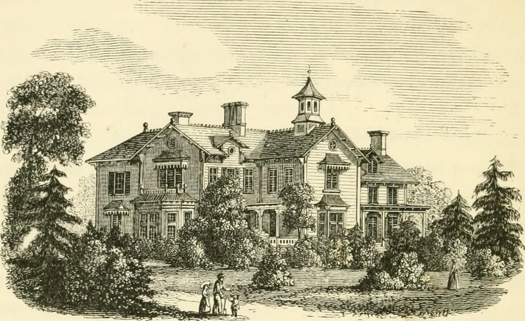 An illustration from Villas and cottages : a series of designs prepared for execution in the United State, 1857, leaf 217