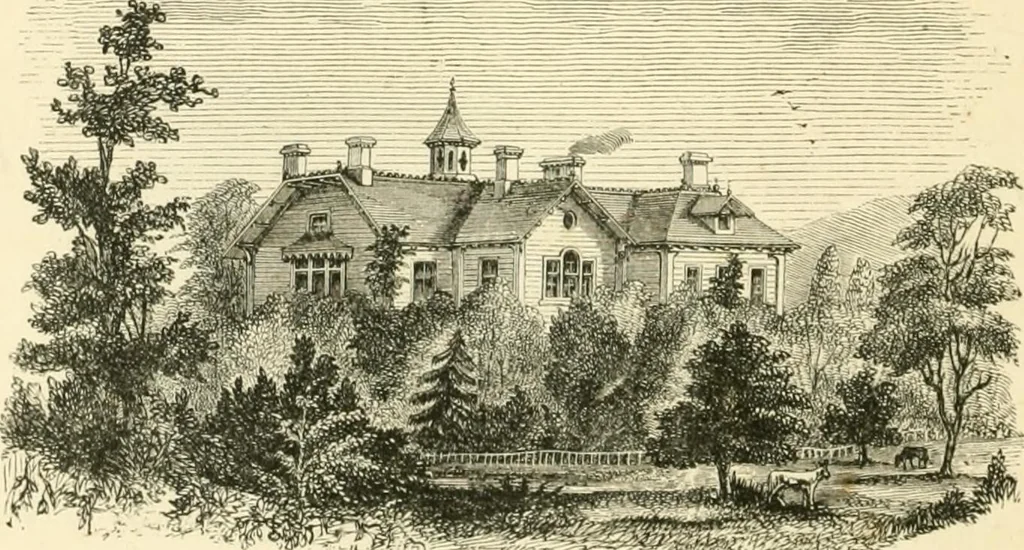 An illustration from Villas and cottages : a series of designs prepared for execution in the United State, 1857, leaf 217