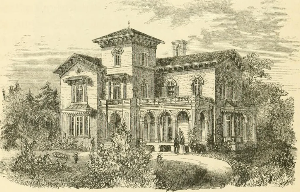 An illustration from Villas and cottages : a series of designs prepared for execution in the United State, 1857, leaf 233