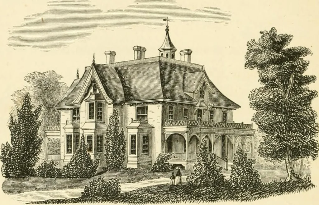 An illustration from Villas and cottages : a series of designs prepared for execution in the United State, 1857, leaf 239