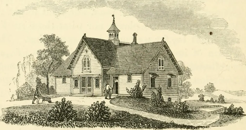 An illustration from Villas and cottages : a series of designs prepared for execution in the United State, 1857, leaf 245