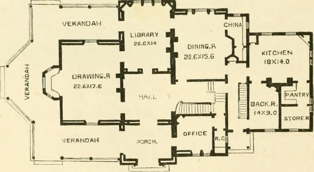 An illustration from Villas and cottages : a series of designs prepared for execution in the United State, 1857, leaf 247