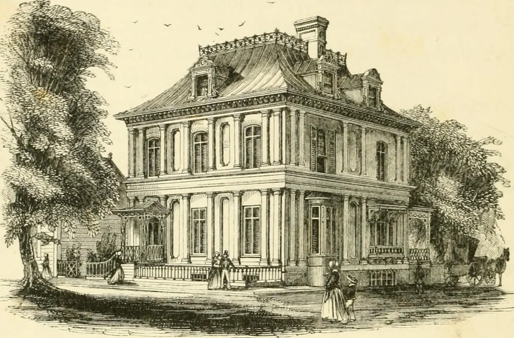An illustration from Villas and cottages : a series of designs prepared for execution in the United State, 1857, leaf 253