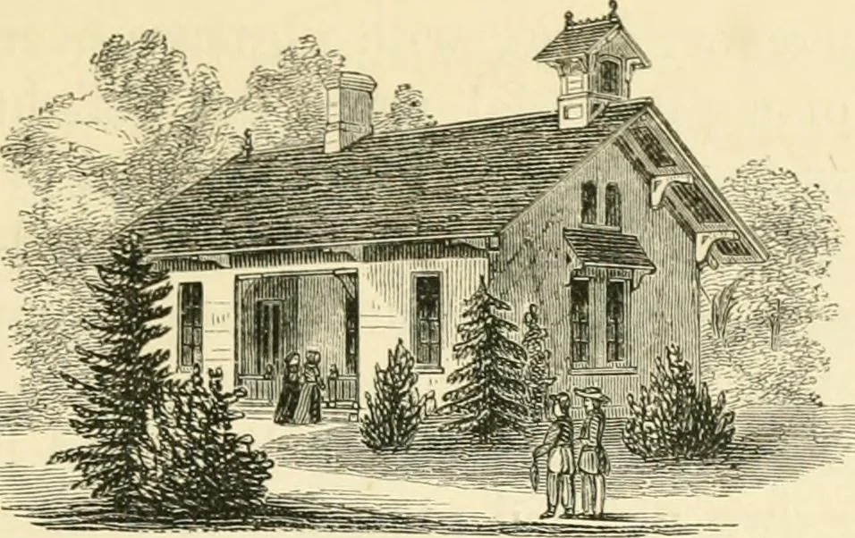 An illustration from Villas and cottages : a series of designs prepared for execution in the United State, 1857, leaf 26