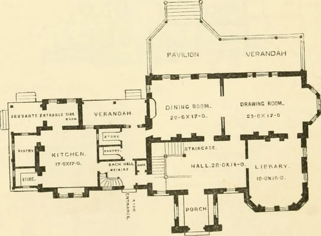 An illustration from Villas and cottages : a series of designs prepared for execution in the United State, 1857, leaf 271