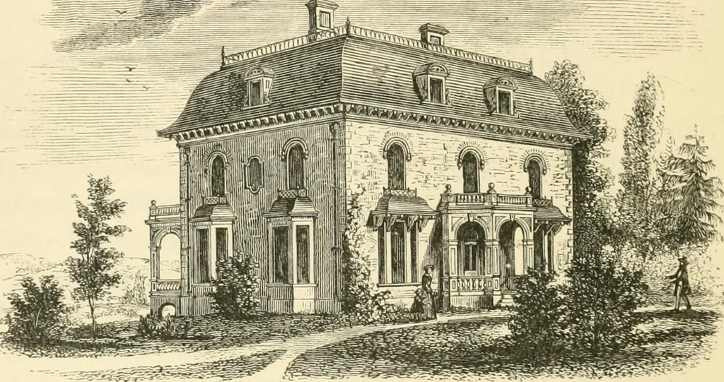 An illustration from Villas and cottages : a series of designs prepared for execution in the United State, 1857, leaf 277