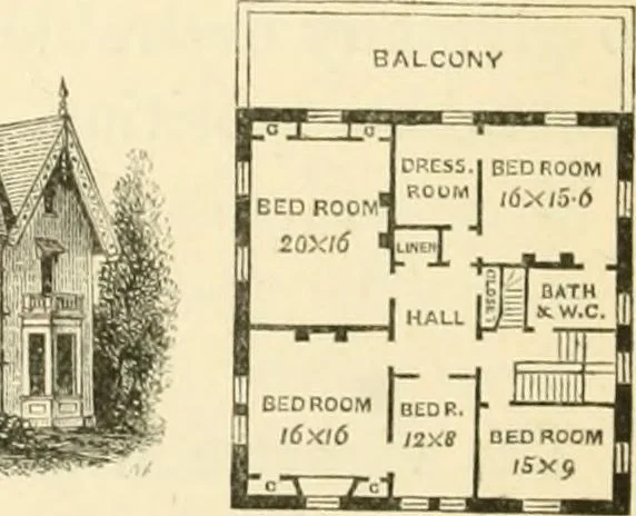 An illustration from Villas and cottages : a series of designs prepared for execution in the United State, 1857, leaf 281