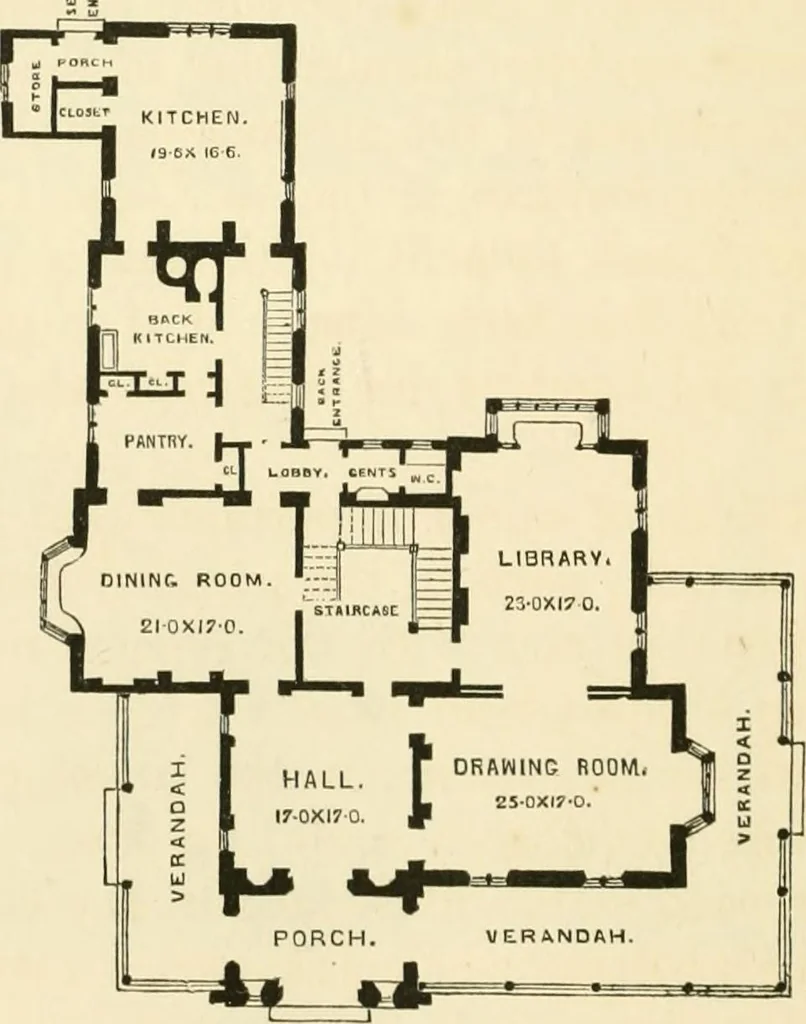 An illustration from Villas and cottages : a series of designs prepared for execution in the United State, 1857, leaf 289