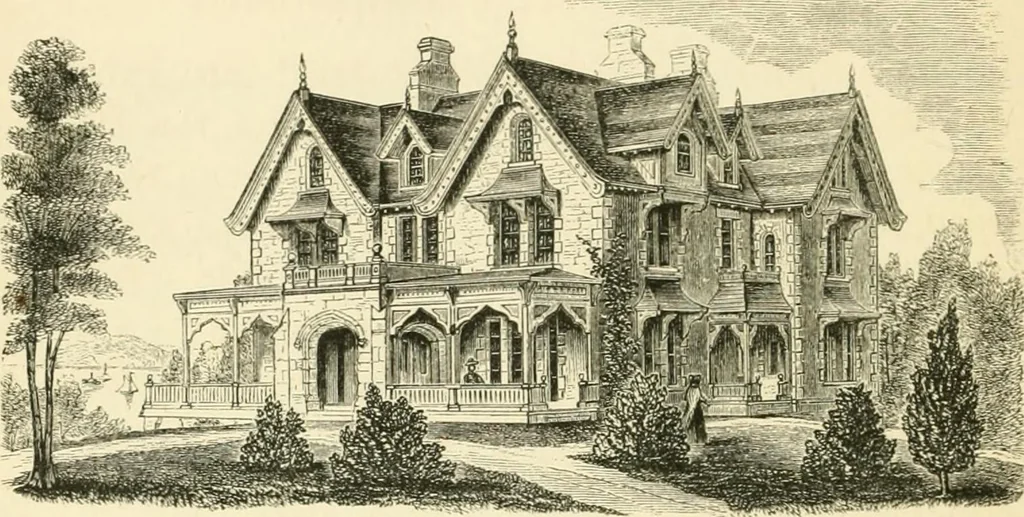An illustration from Villas and cottages : a series of designs prepared for execution in the United State, 1857, leaf 295