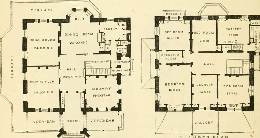 An illustration from Villas and cottages : a series of designs prepared for execution in the United State, 1857, leaf 295