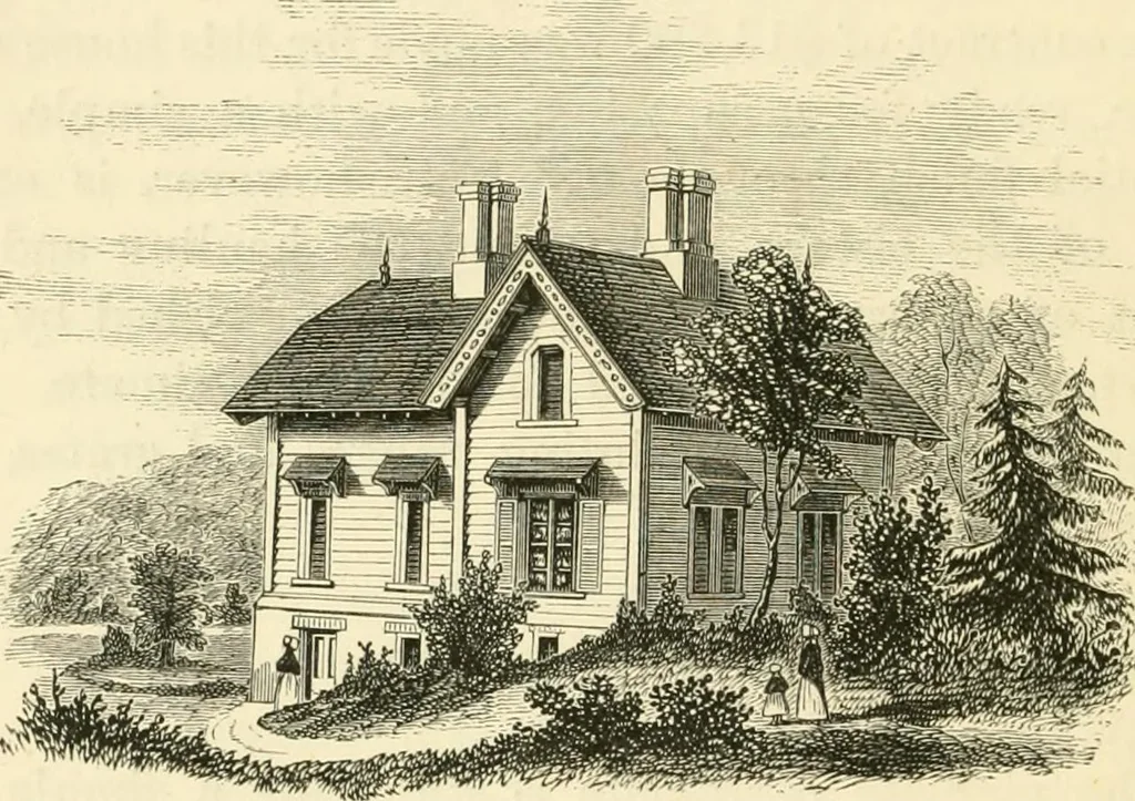 An illustration from Villas and cottages : a series of designs prepared for execution in the United State, 1857, leaf 301